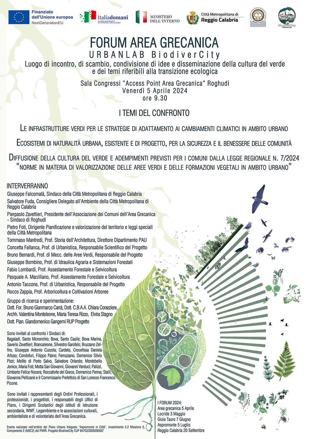 Primo FORUM del Progetto BiodiverCity – Area Grecanica